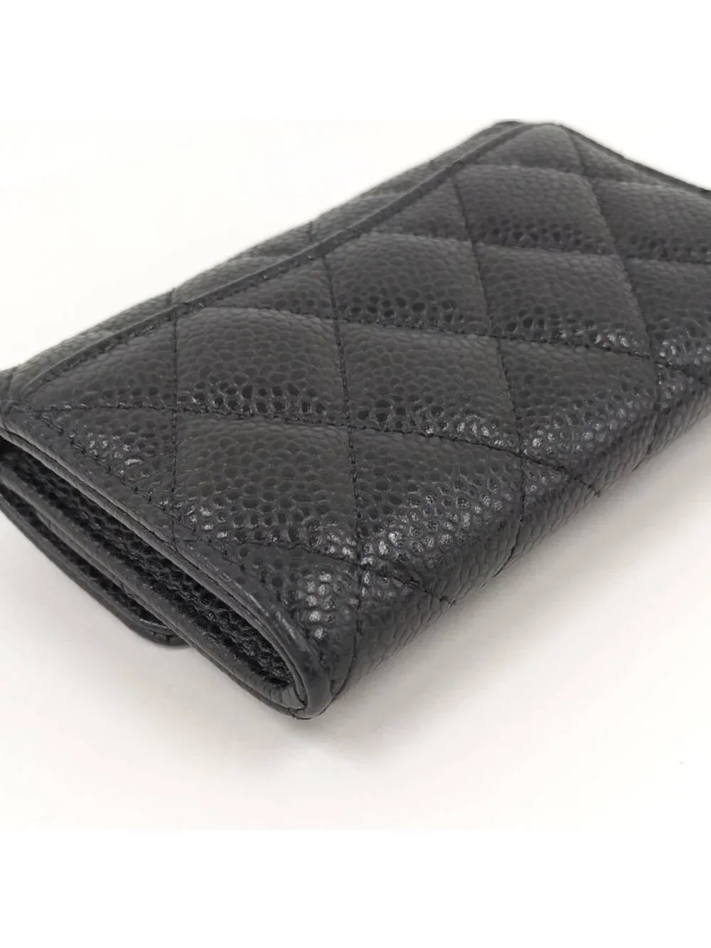 Chanel Quilted Classic Flap Card Case Leather Black